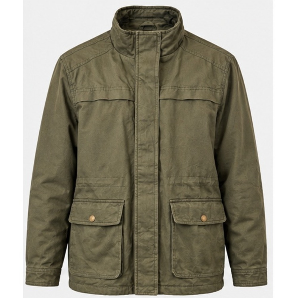 Wenven Men's Military Jacket Field Coat Large Canvas Lumberjack Rugged Safari